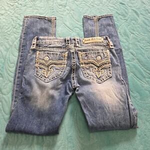 Rock Revival Flap Pocket Janelle Straight Jeans Size 27x30